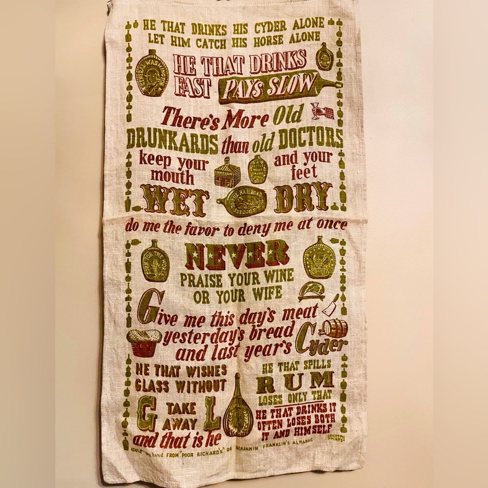 Wert - vintage 1960s Tea towel